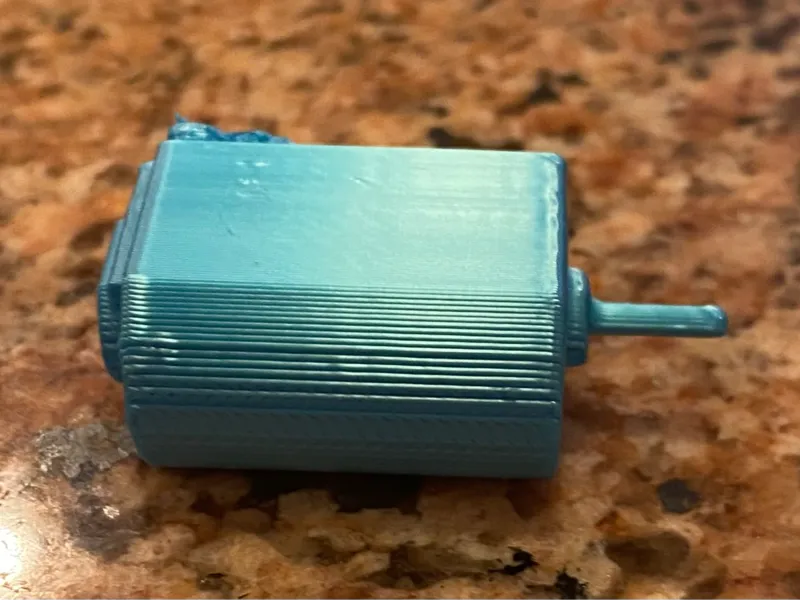 DC motor (to scale as best as I can)
