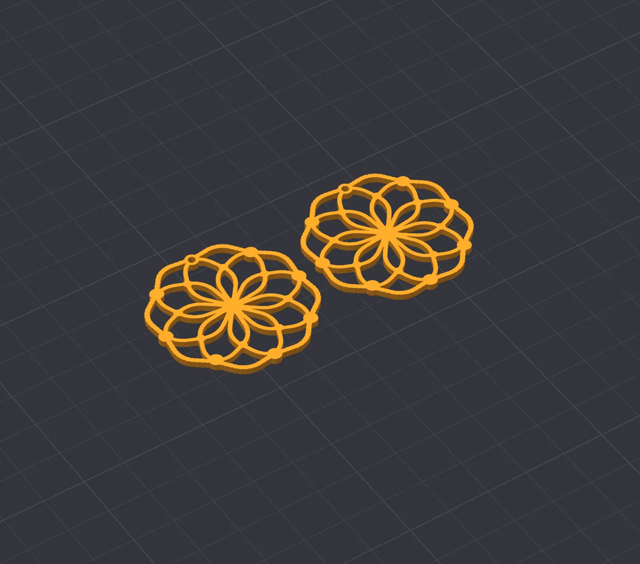 Sacred Geometry Earrings 04, No AMS, Quick Print view 2