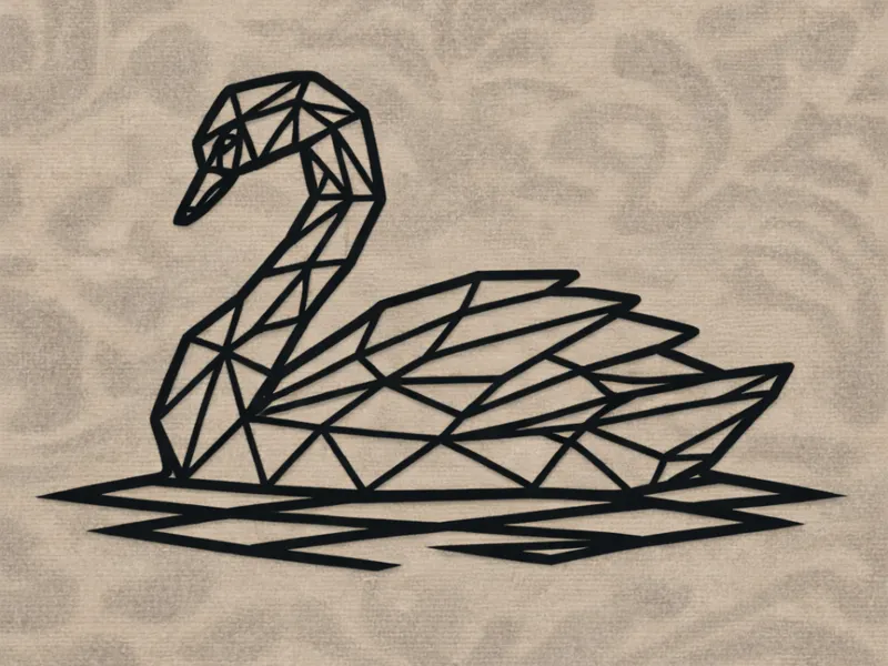 Schwan Wandbild