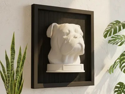 English Bulldog 3D Dog Wall Art