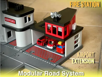 Toy City Airport Fire Station Building (1:64/87)