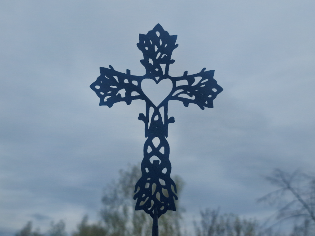 Floral Cross 2D Wall Art
