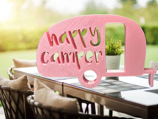 Happy Camper Aufsteller – Sommerdeko & Camper
