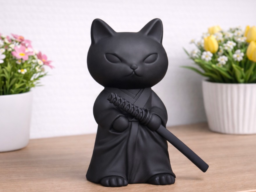 Mini Samurai Cat - Figurine 3D