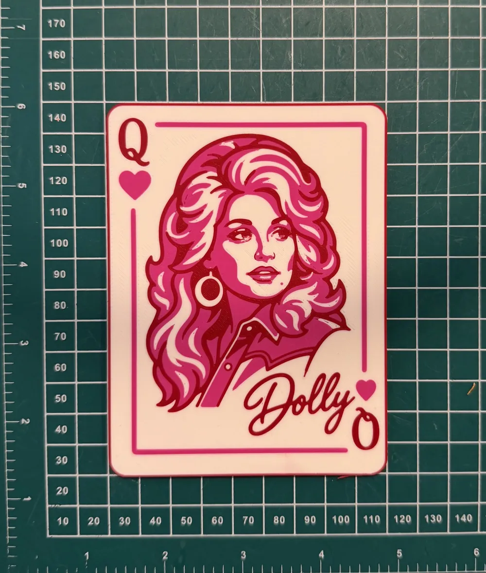 Dolly Parton – Queen of Hearts Magnetic Sign - Free 3D Print Model ...