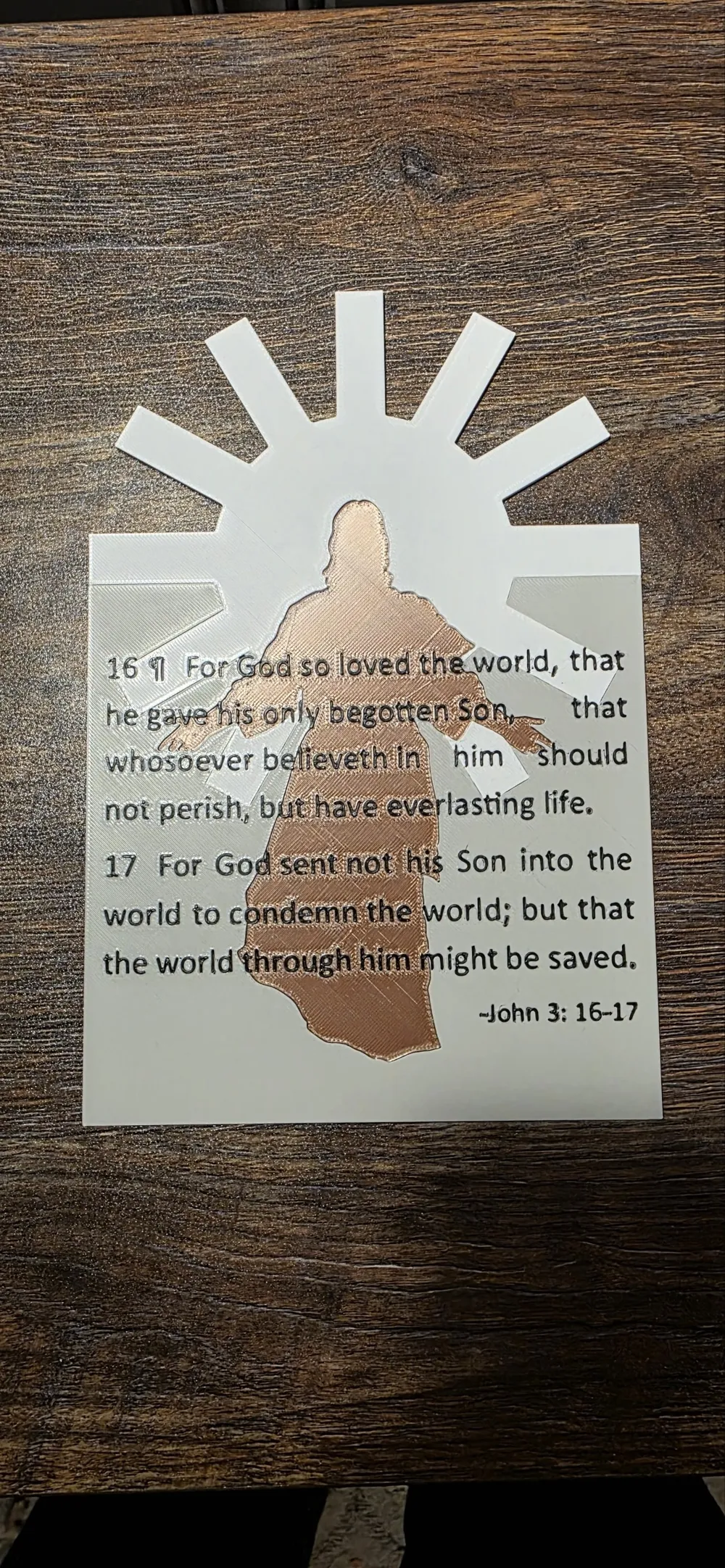 John 3:16-17 Jesus Everlasting Life sign - Free 3D Print Model - MakerWorld