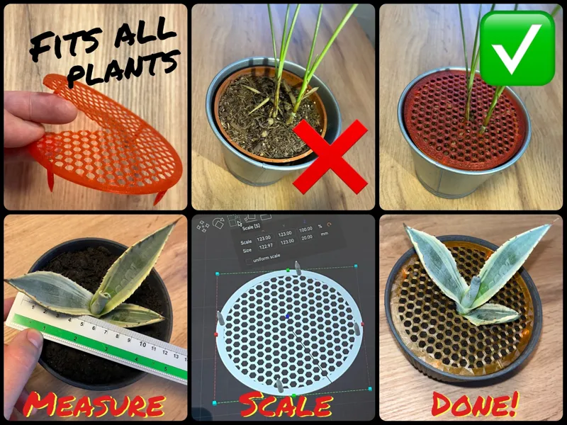 PLANTPOT SOIL COVER -HEXAGONAL-MEASURE>RESIZE>DONE