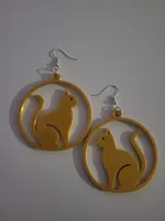 Boucles d'oreilles silhouette chat — photo 2