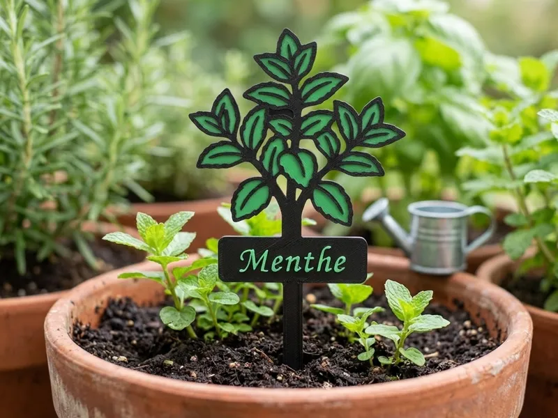 Mint Custom Plant Label (Étiquette Plante)