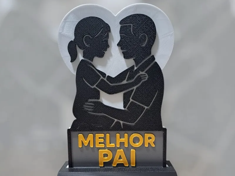 Placa Dia Dos Pais (Pai e Filha)