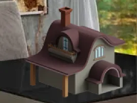 Casa telhado curvo