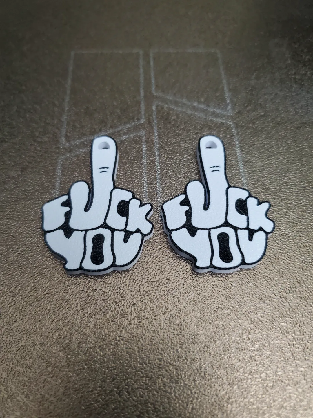 Show them how you feel Earrings or Keychain view 2