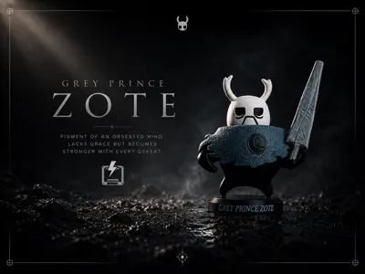Grey Prince Zote - Hollow Knight Miniature