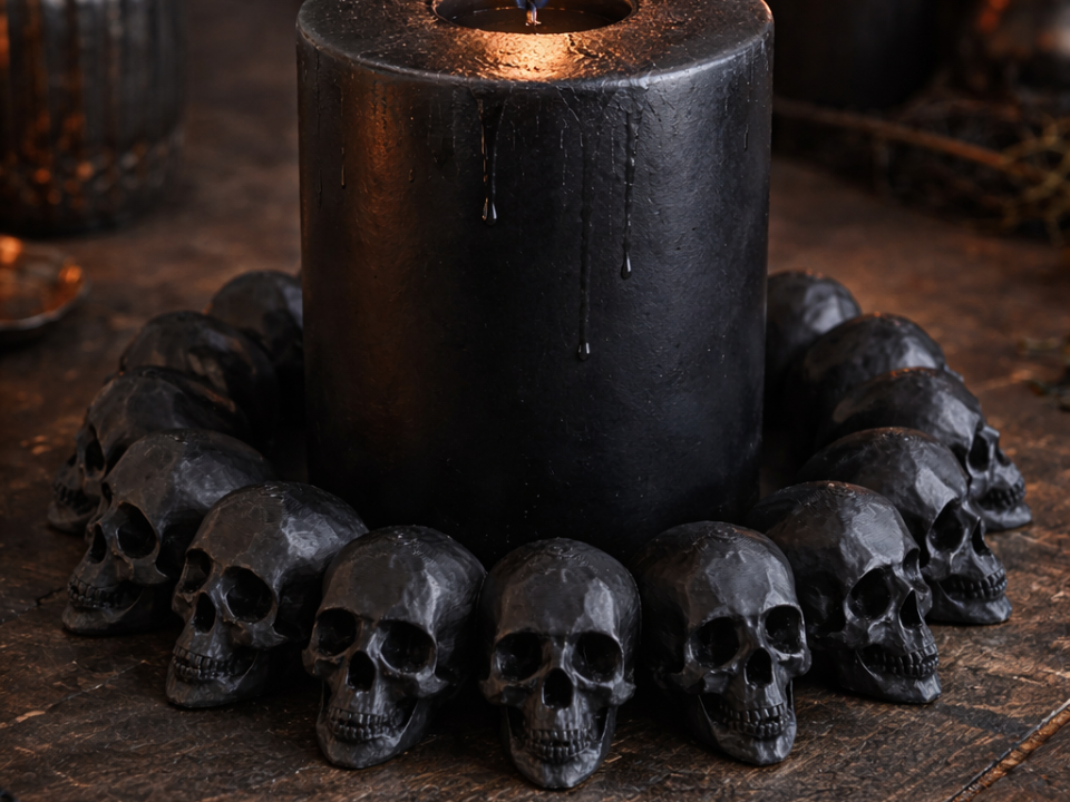 SKULL RING CANDLE BASE