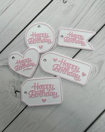 Letrero o emblema decorativo: Happy Birthday – Geschenkanhänger — vista de referencia 4