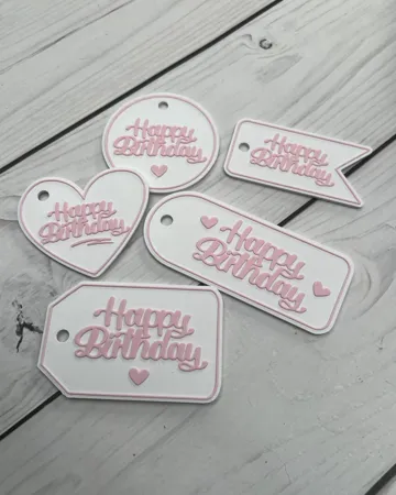 Letrero o emblema decorativo: Happy Birthday – Geschenkanhänger — vista de referencia 3
