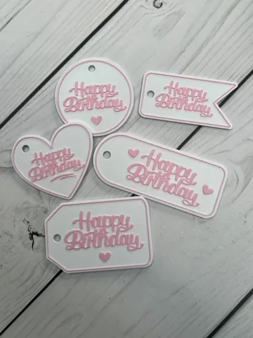 Letrero o emblema decorativo: Happy Birthday – Geschenkanhänger — vista de referencia 2
