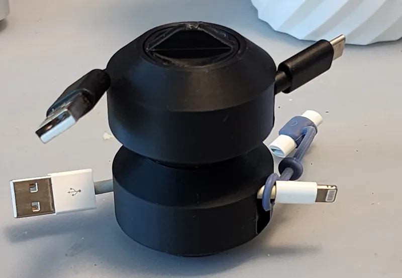 USB Cable Winder Stackable (Smooth)