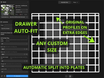 Spacerless - Gridfinity Baseplate Generator - Free 3D Print Model ...
