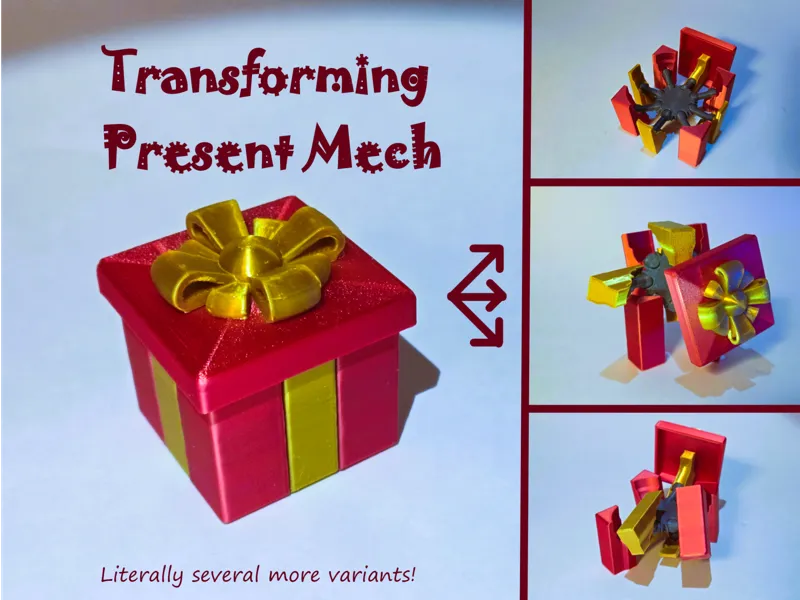 Transforming Christmas Present Mech