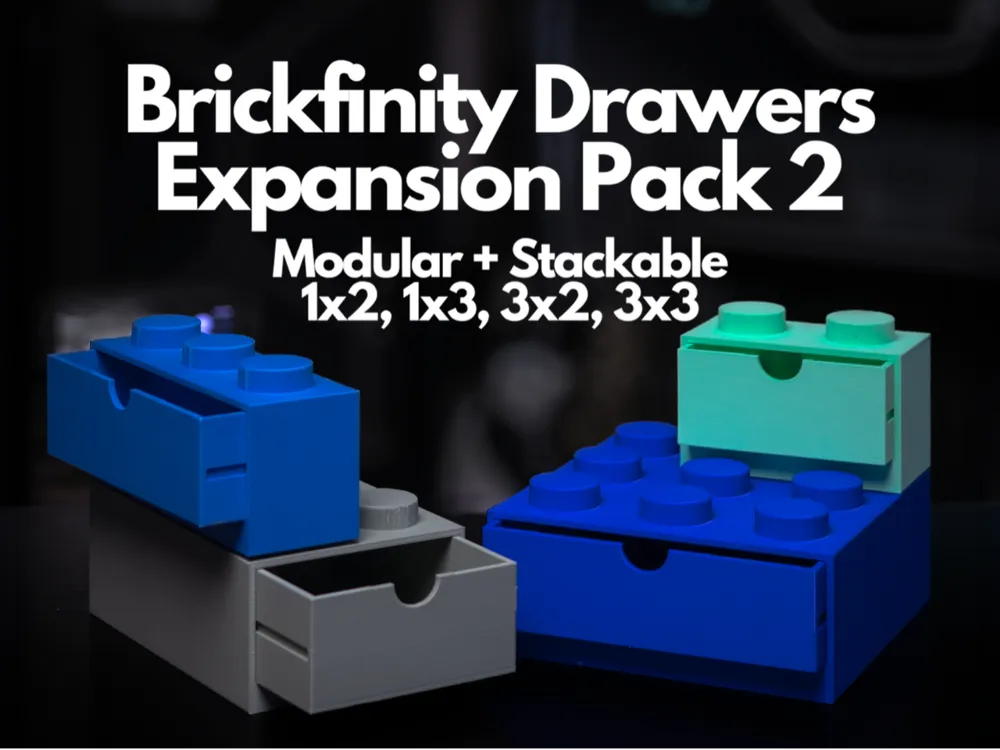 Brick Inflation Brickfinity- Modular Brick Drawer Expansion Pack 2 - Free 3D Print ...