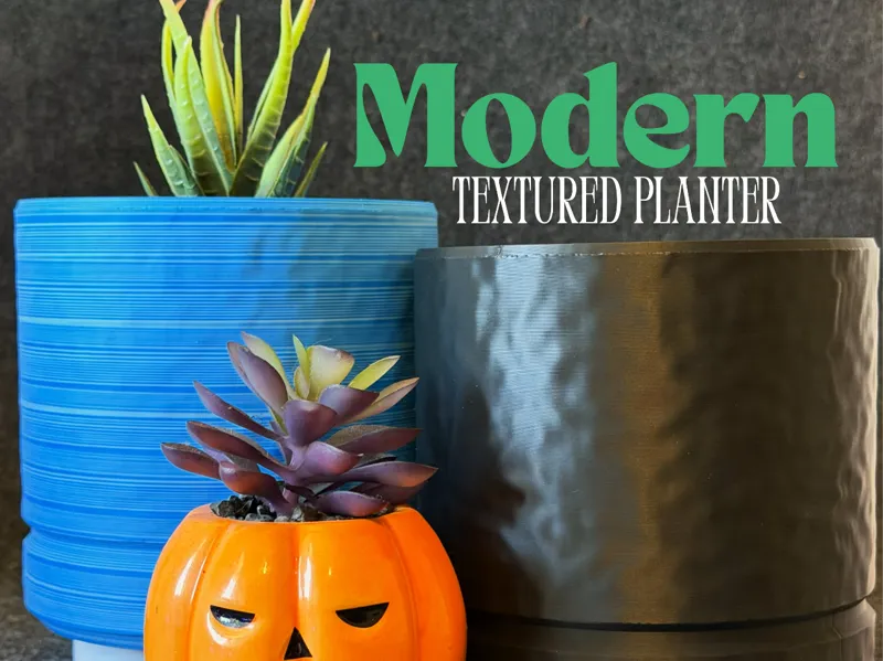 Modern Textured Planter - With Holes