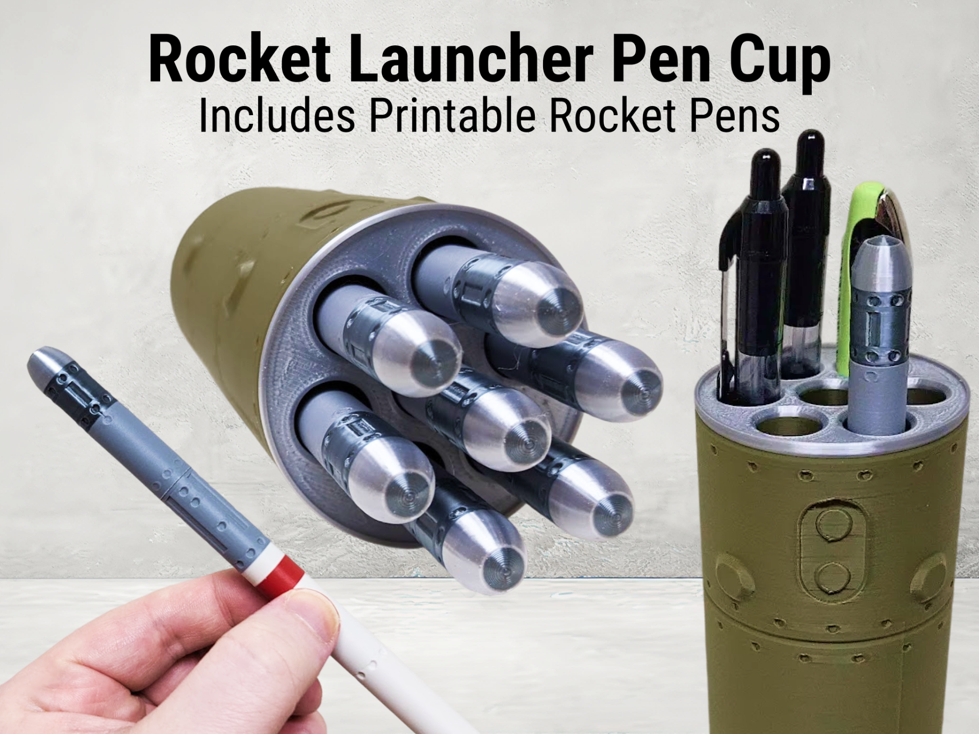 Rocket Launcher Pen Cup