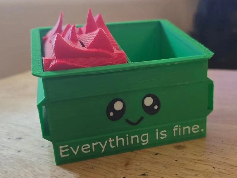 Kawaii "Everything is Fine" Desk Organizer 