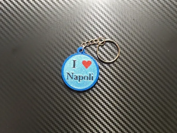 I Love Napoli Keychain – 3D  Football Fan Keyring