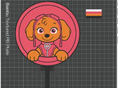 PAW Patrol - Skye Cartoon Handheld Small Round Fan