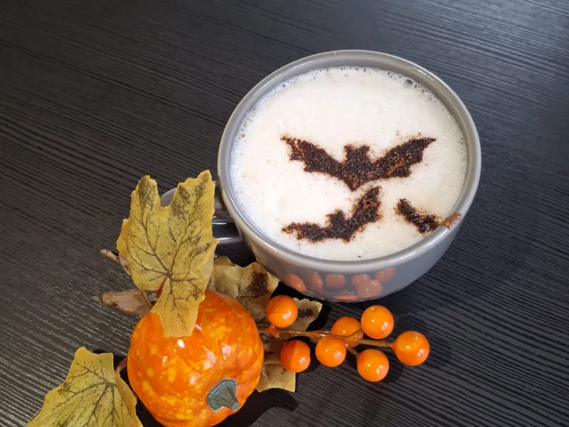 Coffee Stencil Halloween - Trio of Bats - Spooky