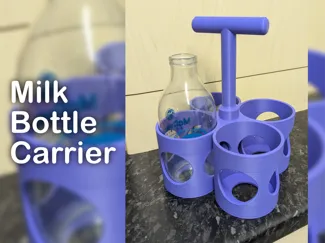Milk Bottle Holder/Carrier with Handle