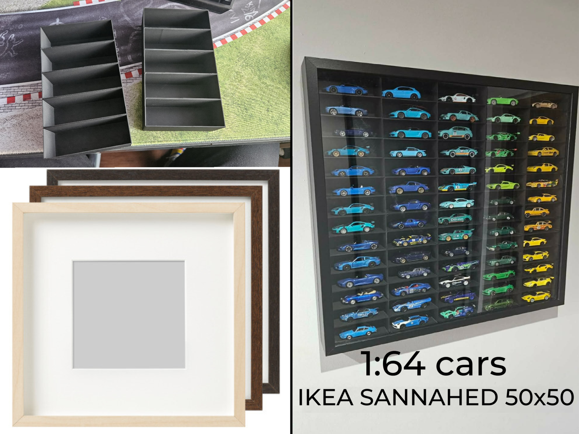 IKEA SANNAHED 1:64 car models frame display