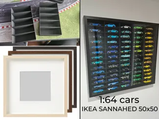 IKEA SANNAHED 1:64 car models frame display