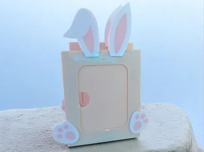 Cute Bunny Picture Frame with Ears & Paw Feet