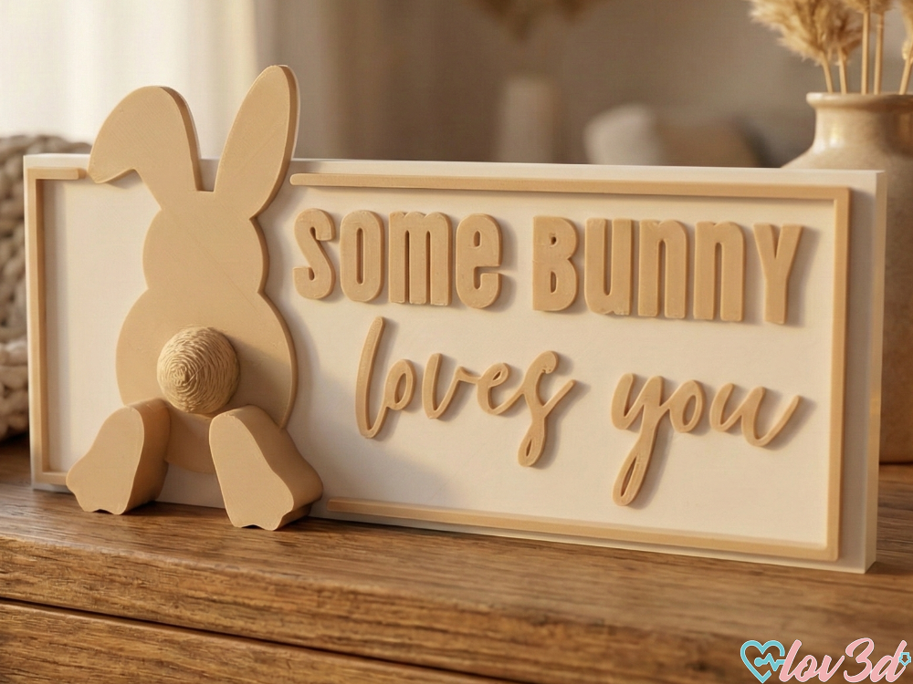 Self-Standing Card Some Bunny Loves You