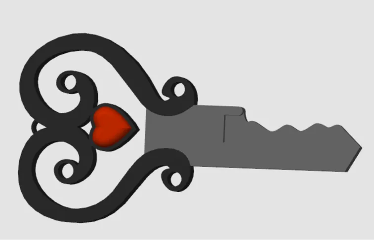 Heart chain/keychain