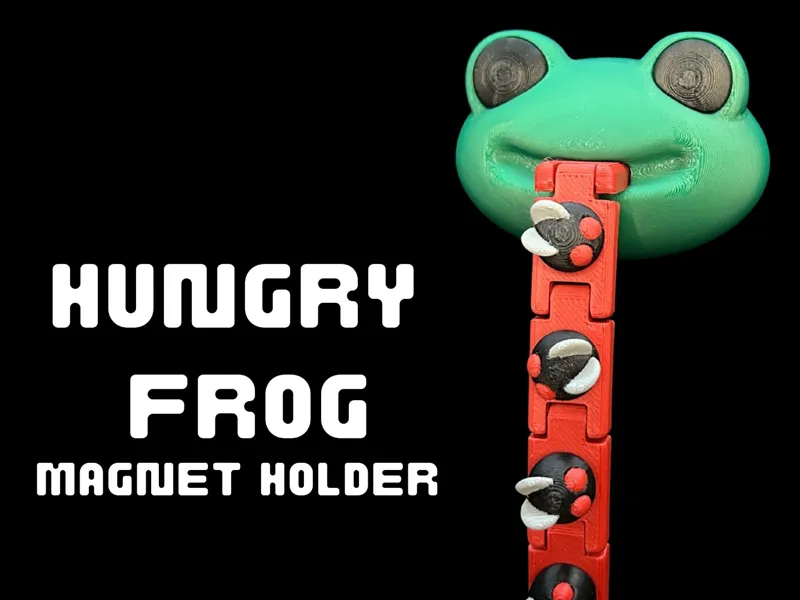 Hungry Frog Magnet Holder - Separate Parts