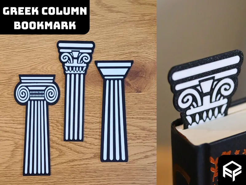 Greek column bookmark 