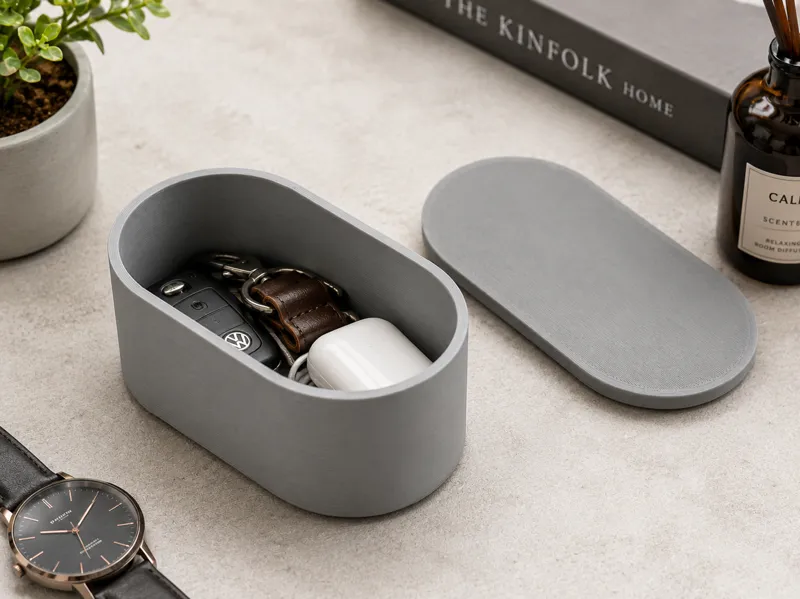 Minimalist Oval Storage Box with Lid