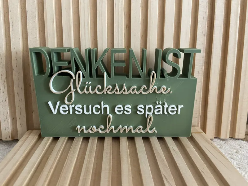 Denken ist Glückssache. Versuch es später noch mal