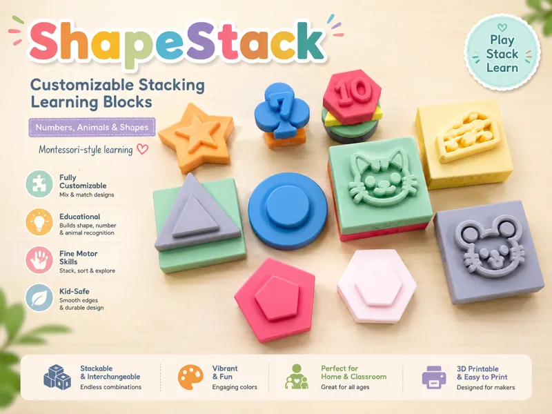 ShapeStack – Customizable Stacking Learning Blocks