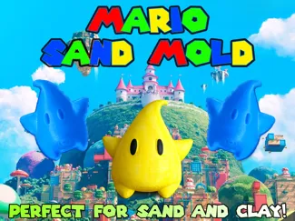 Mario Magic Star Sand Mold | Clay & Playdough Tool