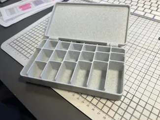 Divider Box for Small Parts With Hinged Lid