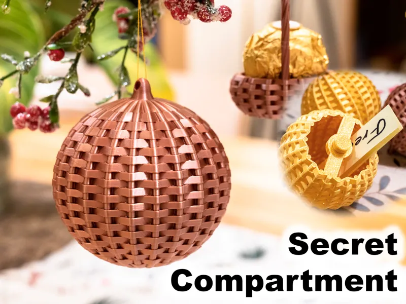 Wicker Ornament with Secret Compartment