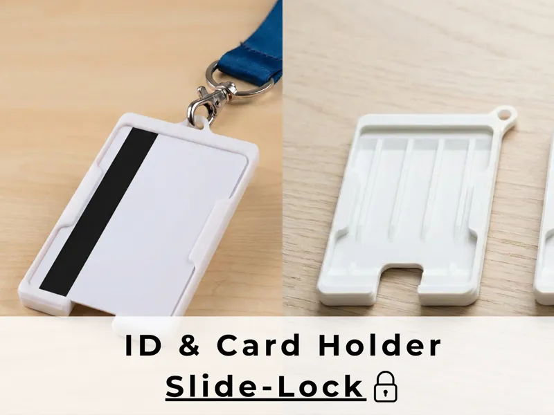 Print-in-Place Slide-Lock ID Holder