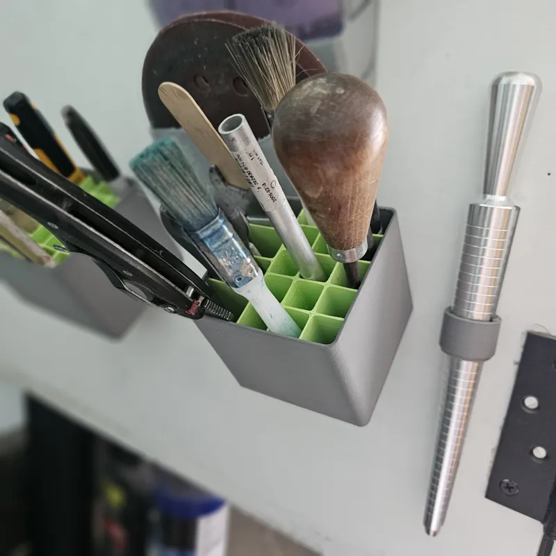 Wall mounted modular pencil holder
