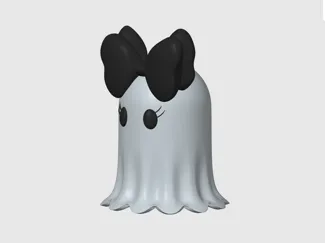 Cute Spooky Ghost with Bow