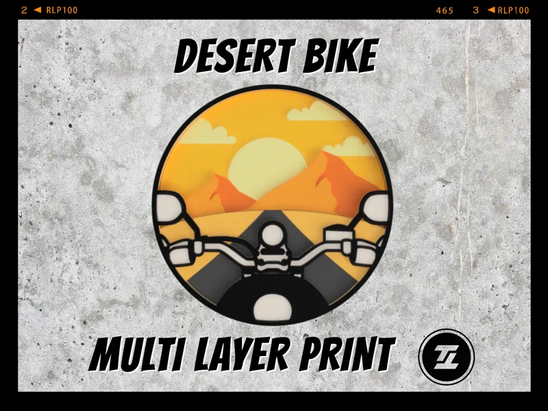 Desert Bike - Multi Layer Print