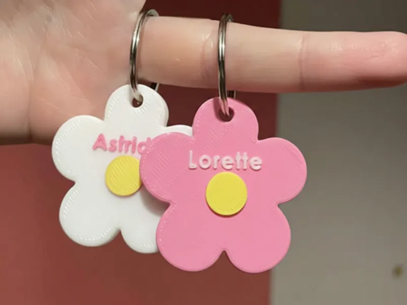Key chain flower customisable